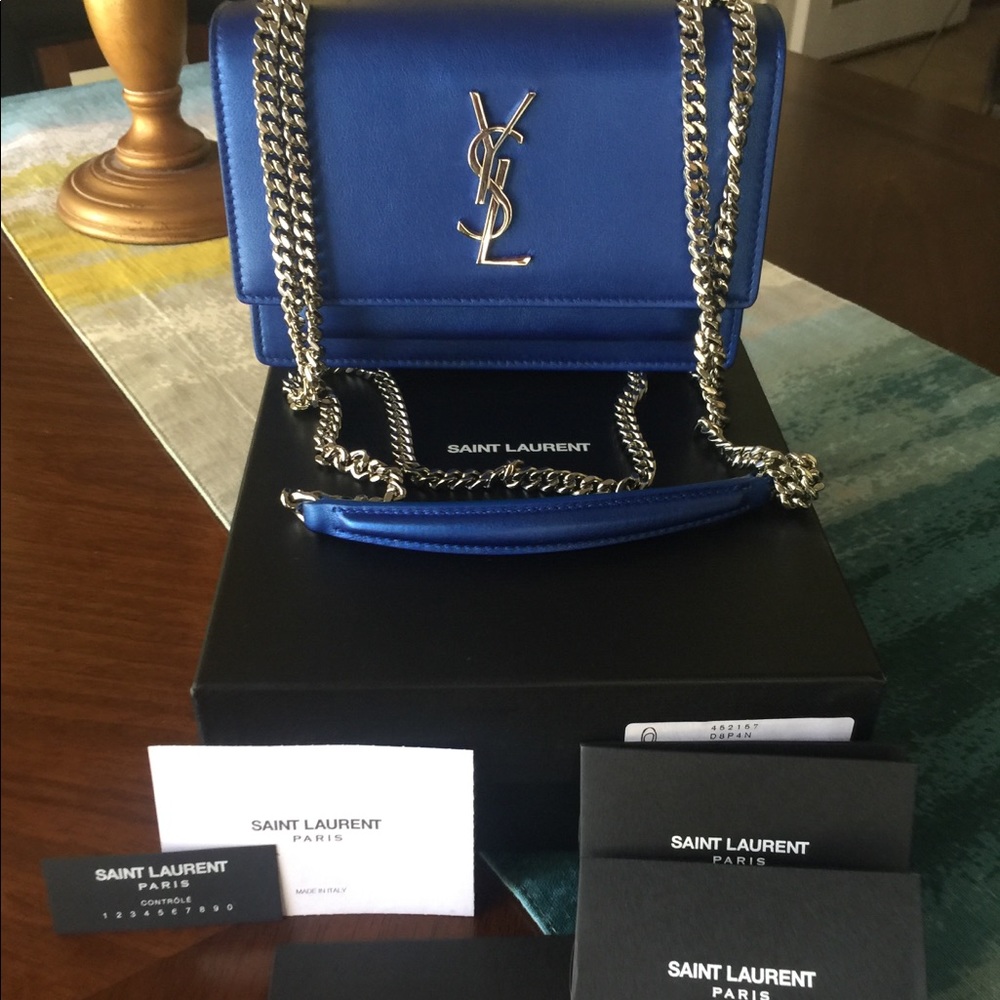 ✅SOLD✅SAINT LAURENT Monogram Leather Bag - Picture 7 of 8